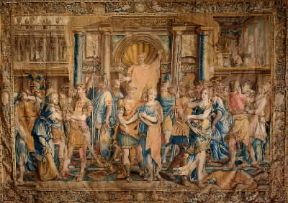 Arazzo. Il ratto delle sabine, particolare (Chambord, Castello).De Agostini Picture Library/G. Dagli Orti