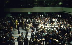 Borsa. La corbeille della borsa di Milano.De Agostini Picture Library/C. Baraggi