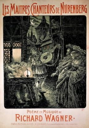I Maestri cantori di Norimberga. Frontespizio di una partitura dell'opera wagneriana (Parigi, BibliothÃ¨que de l'OpÃ©ra).Parigi, BibliothÃ¨que de l'OpÃ©ra