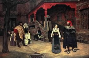 Johann Wolfgang Goethe. Incontro di Faust e Margherita, dipinto di J. Tissot (Parigi, MusÃ©e d'Orsay).Parigi, MusÃ©e d'Orsay