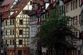 Norimberga. La Weissgerbergasse.De Agostini Picture Library / A. Vergani