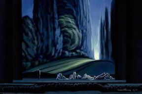 Scenografia di E. Klausz per la Dannazione di Faust di H. Berlioz, 1933.Parigi, BibliothÃ¨que de l'OpÃ©ra