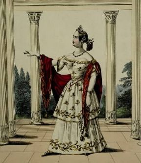 Gaetano Donizetti . Costume per il personaggio di Antonia dell'opera Belisario (Vienna, Museen der Stadt).De Agostini Picture Library/A. Dagli Orti