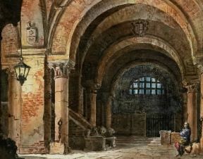 I due Foscari . Un bozzetto per la scenografia dell'opera di Verdi in un allestimento del Teatro Comunale di Bologna (Bologna, Museo del Conservatorio).De Agostini Picture Library/A. Dagli Orti