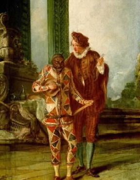 Commedia. Personaggi della commedia di maschere (Parigi, MusÃ©e Carnavalet).De Agostini Picture Library / G. Dagli Orti