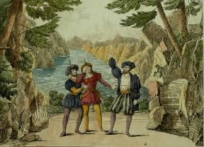 Gioacchino Rossini. Stampa a colori di una scena del Guglielmo Tell.De Agostini Picture Library / A. Dagli Orti