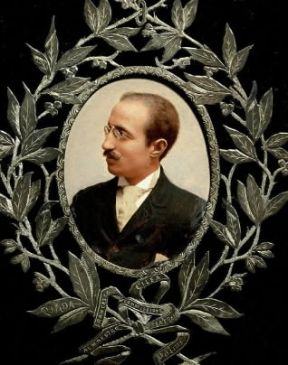 Italia . F. Cilea in una miniatura del 1892 (Palmi, Museo Cilea).De Agostini Picture Library/A. Dagli Orti