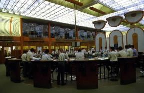 Zurigo. Veduta dell'interno della Borsa.De Agostini Picture Library/F. Giaccone