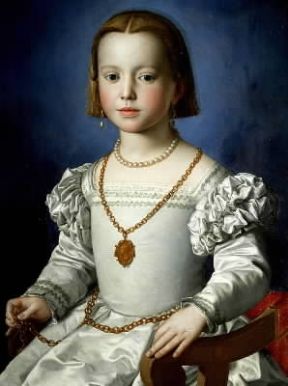 Agnolo Bronzino, detto l'Allori. Ritratto di Bia Medici (Firenze, Uffizi).De Agostini Picture Library/A. Dagli Orti