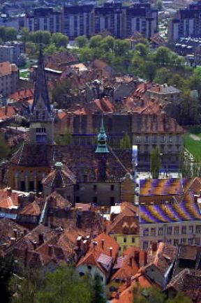 Lubiana. Veduta del centro storico dal castello.De Agostini Picture Library/G. Roli