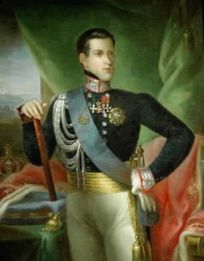 Carlo Alberto in un ritratto conservato nel Museo Storico dell'Arma della Cavalleria a Pinerolo.De Agostini Picture Library/A. Dagli Orti