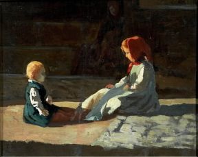 Macchiaioli. Bimbi al sole di Cristiano Banti (Piacenza, Galleria Ricci Oddi).De Agostini Picture Library/A. Dagli Orti