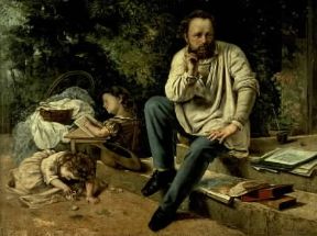Pierre-Joseph Proudhon in un ritratto con la sua famiglia di G. Courbet (Parigi, Petit Palais).Parigi, MusÃ©e de la Ville de Paris