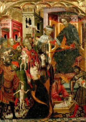 Innocenti . Il massacro degli Innocenti in un dipinto spagnolo anonimo del sec. XV (Saragozza, Museo Provinciale).De Agostini Picture Library/G. Dagli Orti