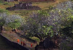 Laos. Veduta del complesso di Vat Ph'u, nei pressi di PaksÃ©.De Agostini Picture Library/C. Sappa