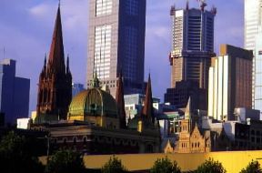 Melbourne. Scorcio della cattedrale di St. Paul nel centro della cittÃ .De Agostini Picture Library/G. SioÃ«n