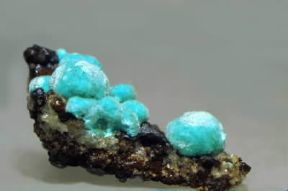 Rosasite. Cristalli del minerale.De Agostini Picture Library / R. Appiani