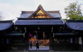 Shintoismo . Uno degli edifici del tempio di Ise.De Agostini Picture Library/G. SioÃ«n