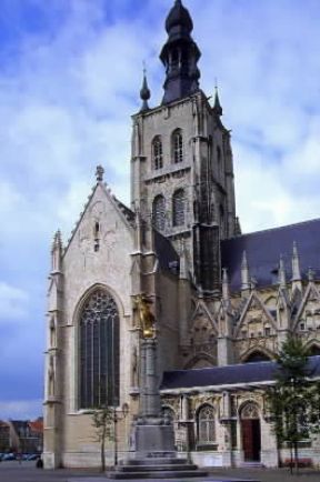 Belgio . Facciata della chiesa di Notre-Dame du Lac a Tirlemont (Tienen).De Agostini Picture Library/W. Buss