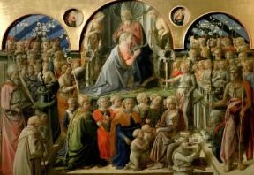 Filippo Lippi. Incoronazione della Vergine (Firenze, Uffizi).De Agostini Picture Library/G. Dagli Orti