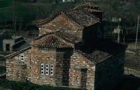 Albania. Veduta di una chiesa bizantina presso la cittÃ  di Perondi.De Agostini Picture Library/C. Sappa