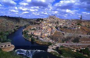Toledo. Veduta aerea della cittÃ .De Agostini Picture Library/W. Buss