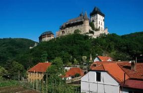 Boemia. Veduta del castello di Karlstejn.De Agostini Picture Library/W. Buss