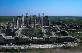 Apamea. Veduta dei portici colonnati del sec. II d.C.De Agostini Picture Library/G. Dagli Orti