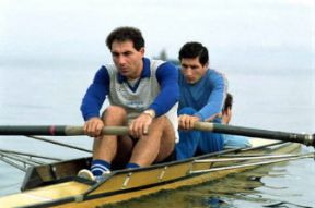 Abbagnale. I fratelli Abbagnale durante un allenamento.Farabolafoto