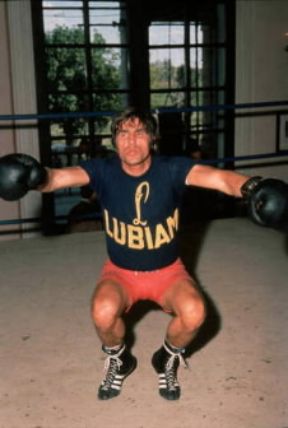 Nino Benvenuti. Il pugile in allenamento, in una foto dei primi anni '60.Farabolafoto