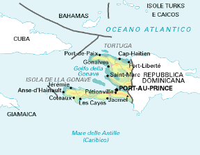 Haiti. Cartina geografica.