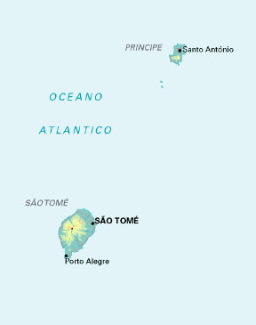 SÃ£o TomÃ© e Principe. Cartina geografica.