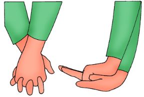 Massaggio cardiaco: la posizione delle mani. Rianimazione cardiopolmonare. La corretta posizione delle mani per effettuare il massaggio cardiaco.