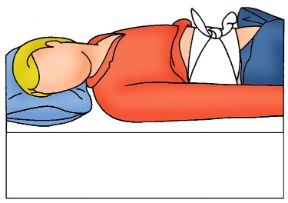 Intervento sulla ferita all'addome: fissate la medicazione. Ferite all'addome. La medicazione va fissata con una fasciatura.