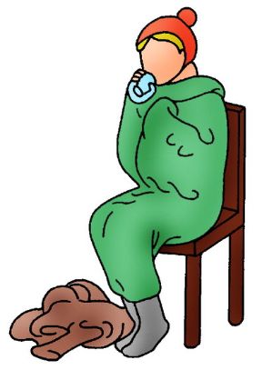 Intervento in caso di rischio di assideramento. Ipotermia. In caso di rischio di assideramento bisogna mettersi al riparo, sostituire gli indumenti umidi con altri asciutti, riparando in particolare le estremità e bere possibilmente qualcosa di caldo. Se l'ipotermia riguarda un bambino è importante avvolgerlo con delle coperte o scaldarlo col proprio corpo.