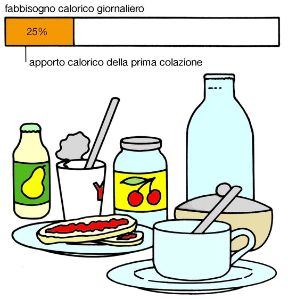 La prima colazione. Alimentazione. L'apporto calorico della prima colazione è spesso, a torto, trascurato. Questo primo 
