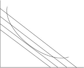 Figura 9.4 La combinazione dei fattori x1, x2 scelta dal produttore è indicata dal punto Q.