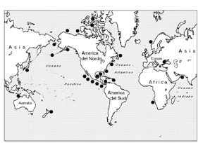 Figura 2.2.2 I giacimenti di gas idrati