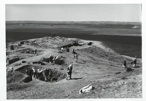 Veduta degli scavi del Palazzo di Nord Ovest, a Nimur in Iraq, diretti da Max Edgar Lucien Mallowan nel 1949 L'archeologo Max Edgar Lucien Mallowan fu il secondo marito della scrittrice Agatha Christie. Dopo averlo conosciuto durante un viaggio a Baghdad, lo sposò nel 1930.