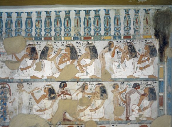 Particolare, tomba di Dhout Luxor, Sheikh Abd El-Qurna. Particolare della tomba di Dhout, sacerdote del profeta di Amon (XVIII Dinastia, 1438-1312 a.C.).
© De Agostini Picture Library.