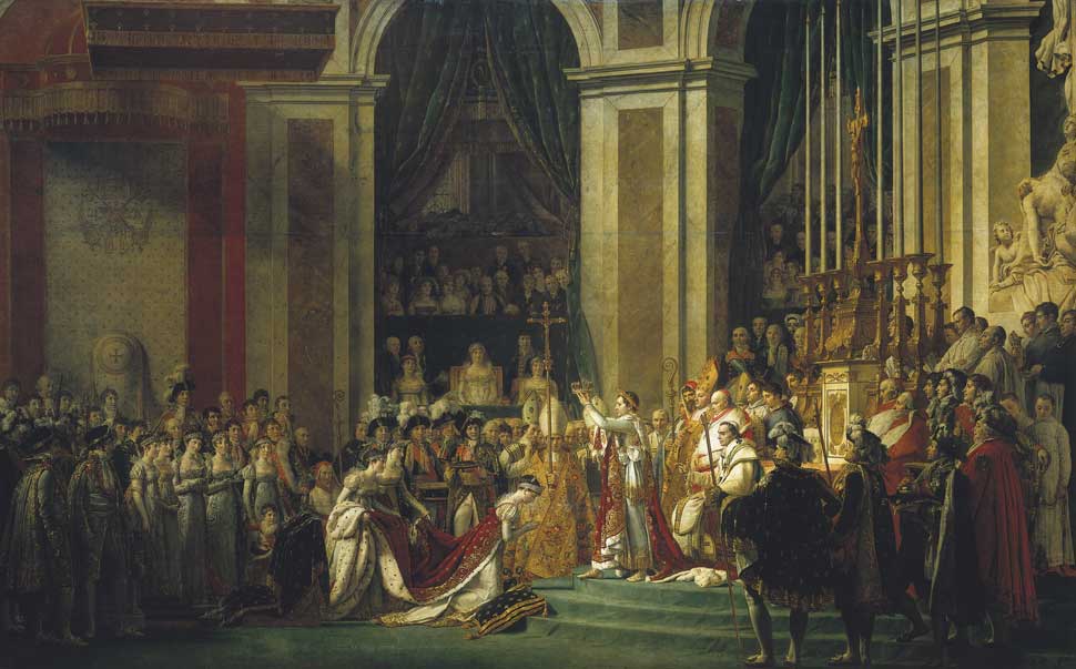 Incoronazione di Napoleone, Jacques-Louis David L'Incoronazione di Napoleone, 1807, olio su tela di Jacques-Louis David (1748-1825).
© De Agostini Picture Library.