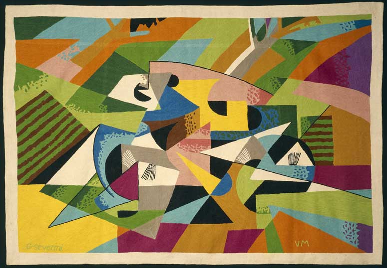 Arazzo su disegno di Gino Severini Arazzo su disegno di Gino Severini (1883-1966).
De Agostini Picture Library