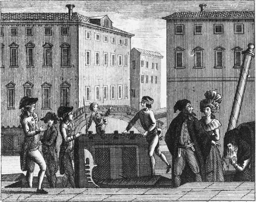 'La putta onorata', Carlo Goldoni, incisione Scena tratta dalla commedia 