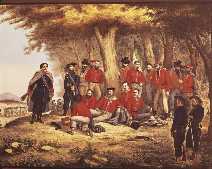 Garibaldi ferito in Aspromonte. Garibaldi ferito in Aspromonte.
De Agostini Picture Library