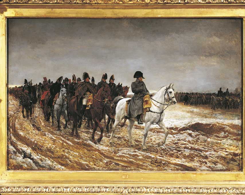 Napoleone e la Campagna di Francia, Ernest Meissonnier Napoleone durante la Campagna di Francia del 1814, 1864 di Ernest Meissonnier (1815-1891).
© De Agostini Picture Library.