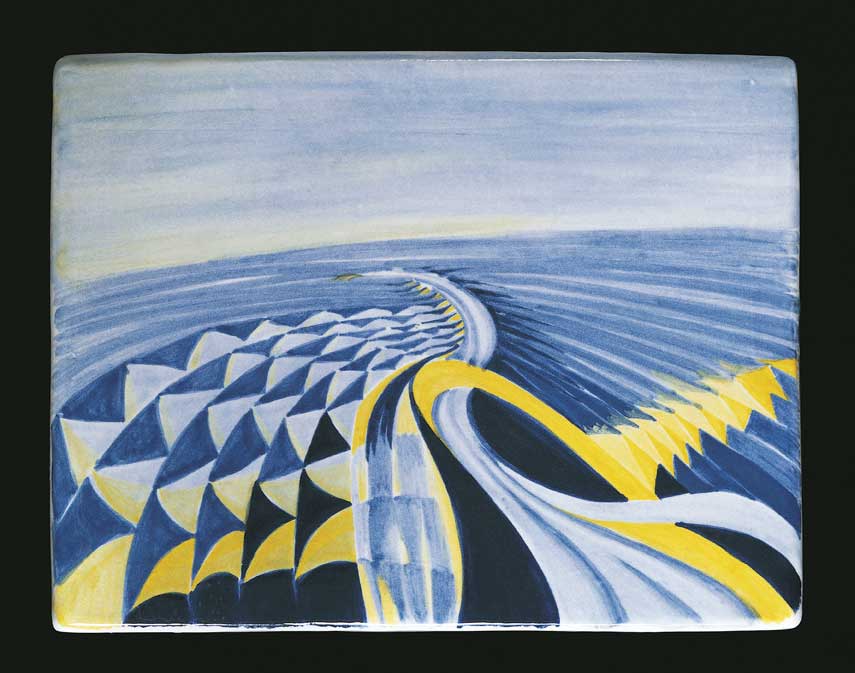 Velocità di Motoscafo, Benedetta Cappa Marinetti Velocità di motoscafo. Mattonella in terracotta maiolicata, 1928. Bozzetto di Benedetta Cappa Marinetti (1897-1977) per la Bottega di Riccardo Gatti, Faenza. Collezione privata.
De Agostini Picture Library