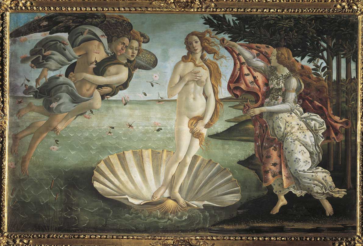 La nascita di Venere, Botticelli La nascita di Venere, 1482-1485, tempera su tavola di Sandro Botticelli (1445-1510). © De Agostini Picture Library.