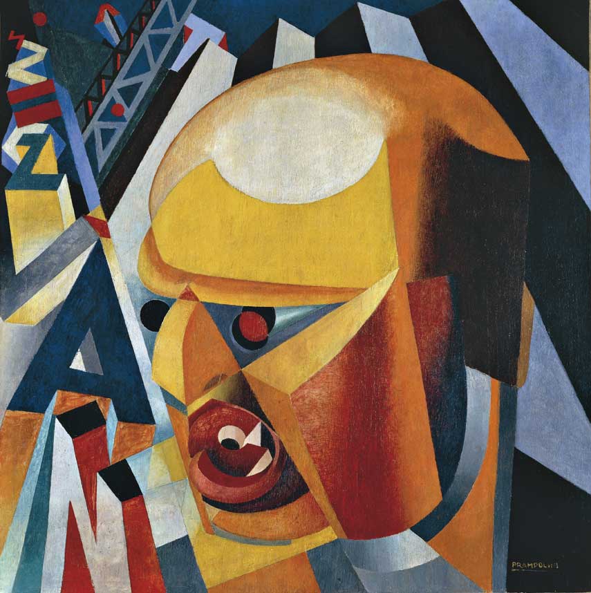 Ritratto di Marinetti, Enrico Prampolini Ritratto di Marinetti. Sintesi plastica, Enrico Prampolini, 1924-25. Olio su tavola.
De Agostini Picture Library