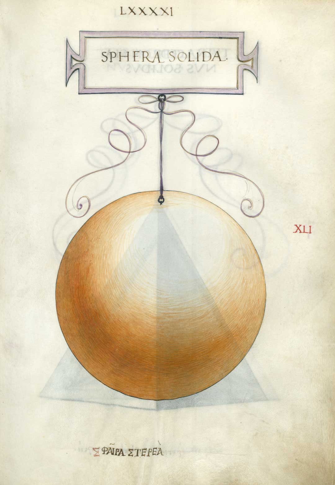 La divina proporzione, Leonardo Da Vinci La divina proporzione (De divina proportione) di Luca Pacioli. Tavola XLI, folio 91 recto. Sfera solida (Sphera solida). Disegno attribuito a Leonardo da Vinci.
© Veneranda Biblioteca Ambrosiana/De Agostini Picture Library 